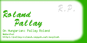 roland pallay business card